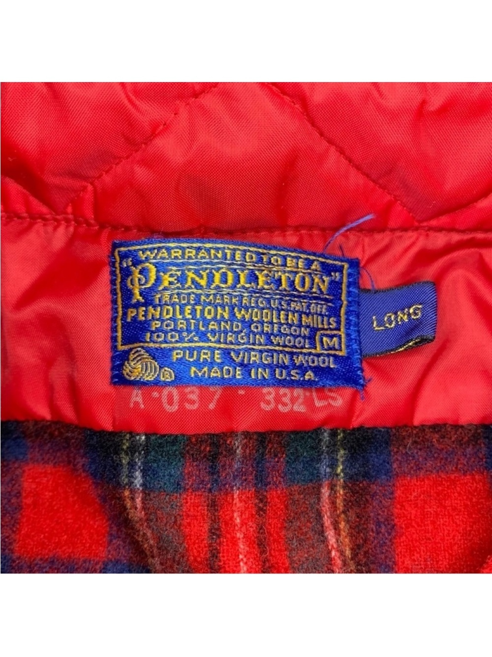 Pendleton Red and Green Stewart Tartan Button-Down Flannel Shirt - Picture 3 of 4